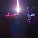 Obi-Wan and Darth Vader clash.
